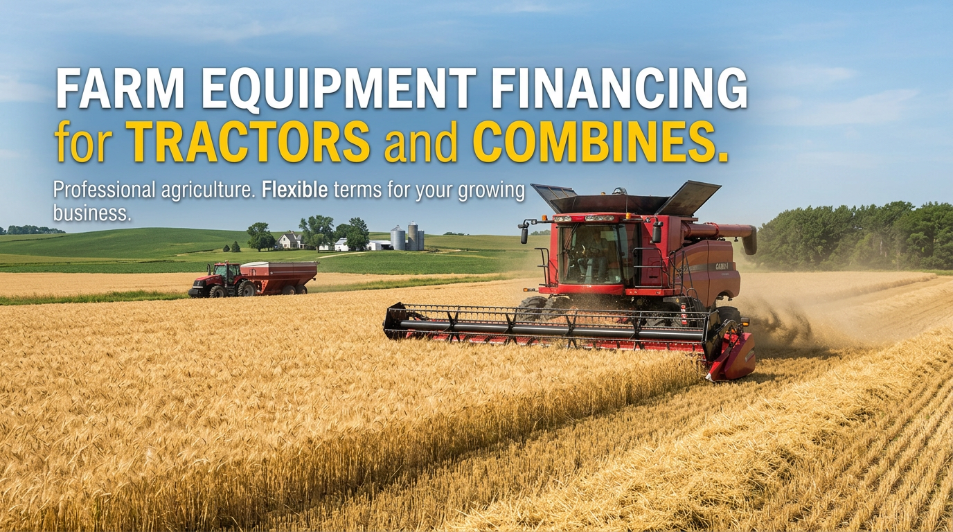 Farm equipment financing for tractors and combines