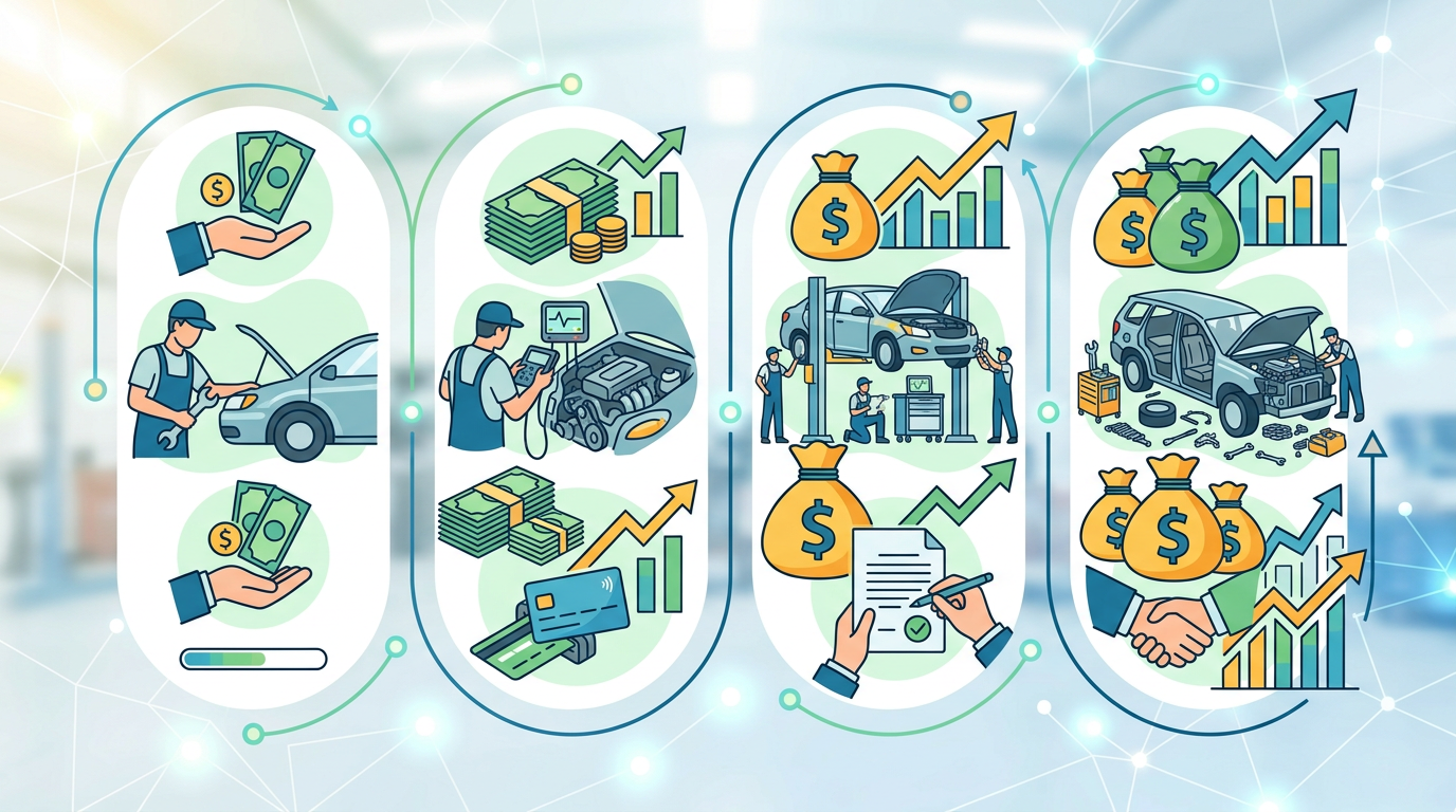 Auto repair financing amounts by use
