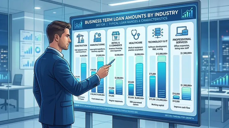 How lenders size business term loan offers by industry and cash flow
