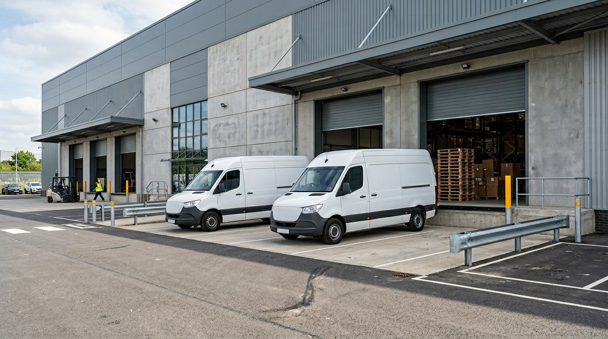 Delivery van fleet for cost comparison