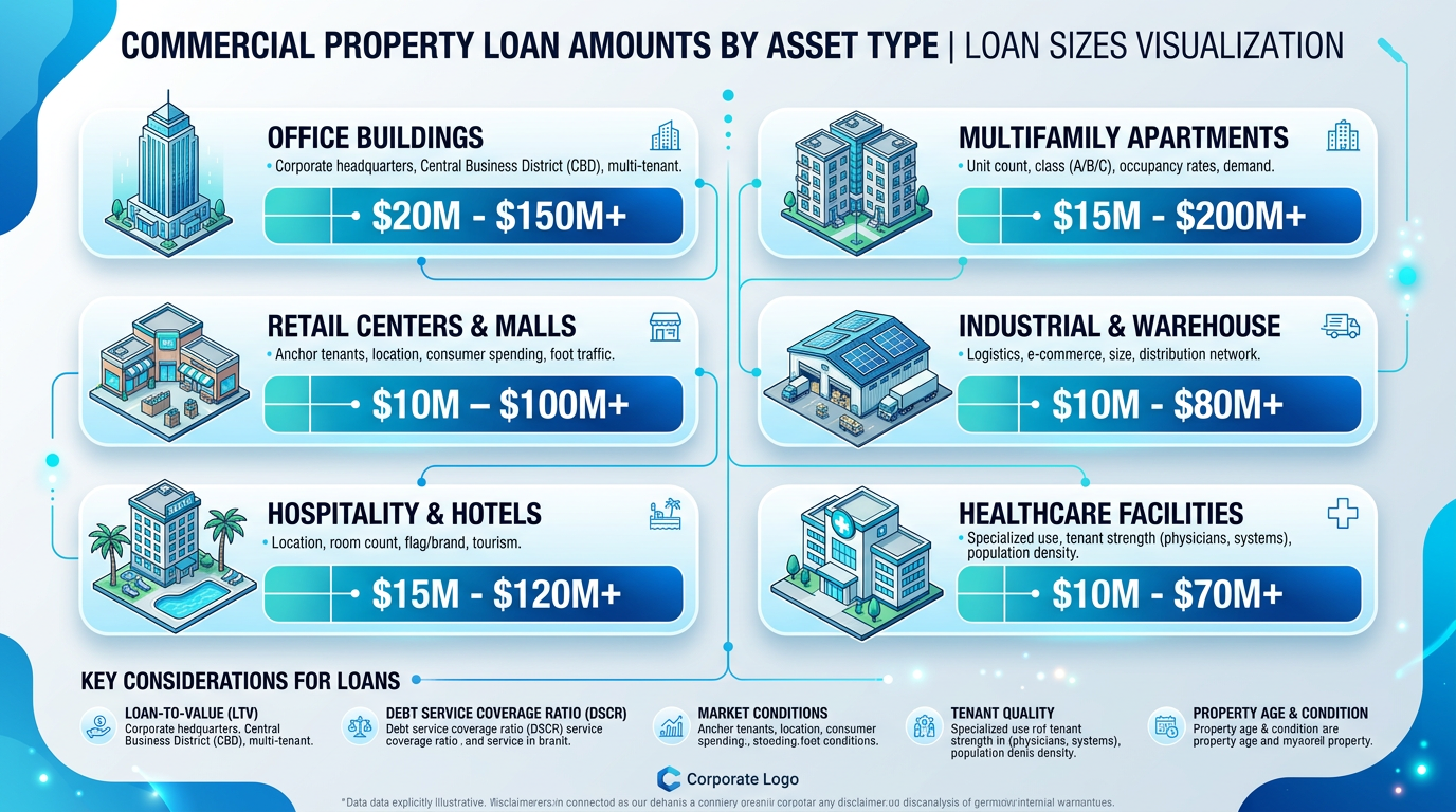 Commercial real estate loan amounts by property type