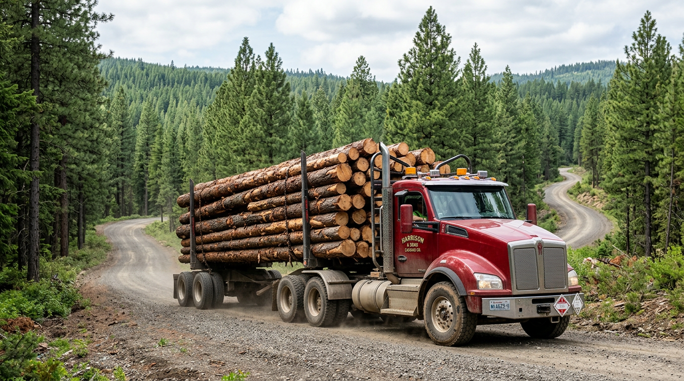 Log truck for hauling timber