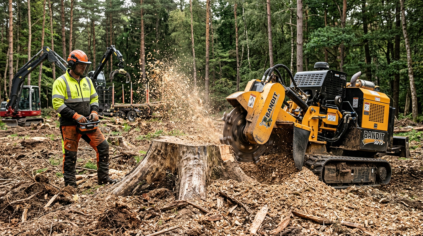 Stump grinder for tree stump removal