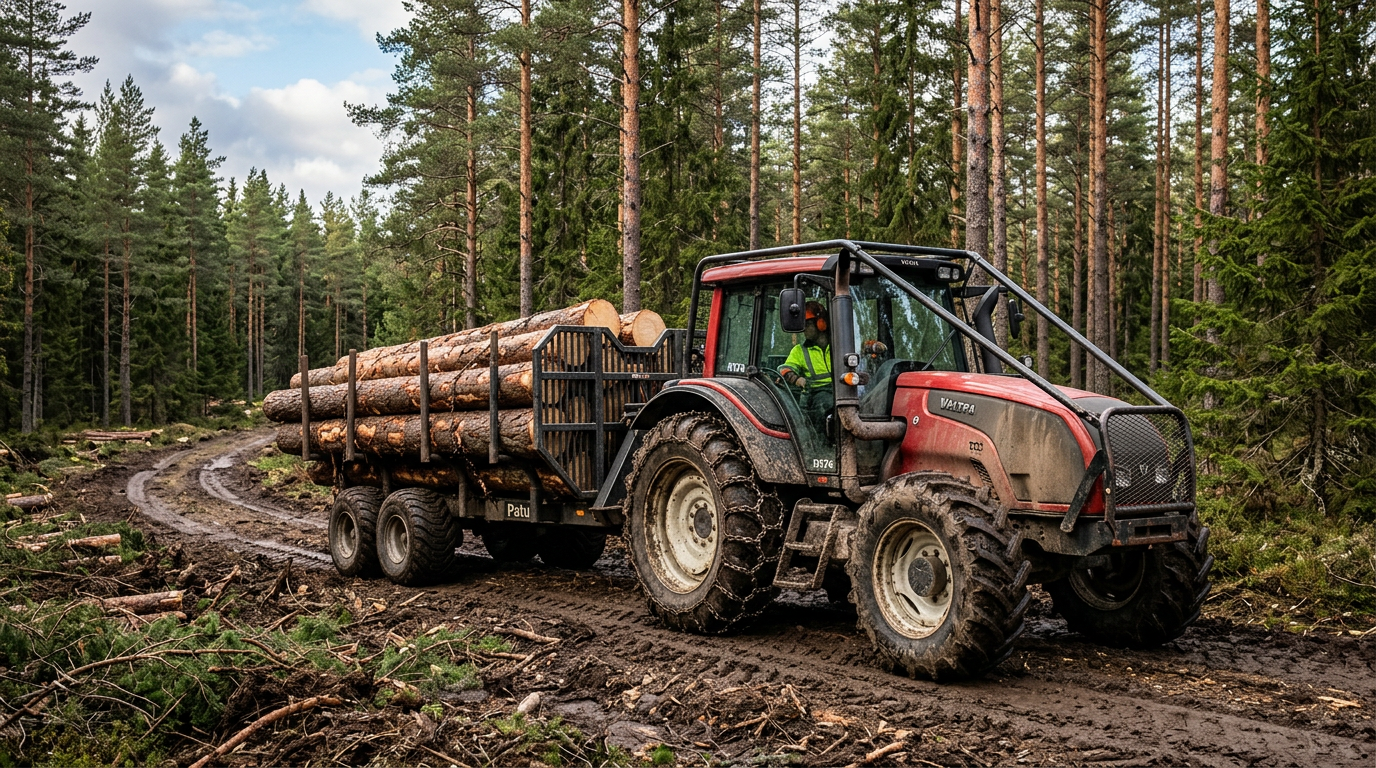 Tractor for forestry