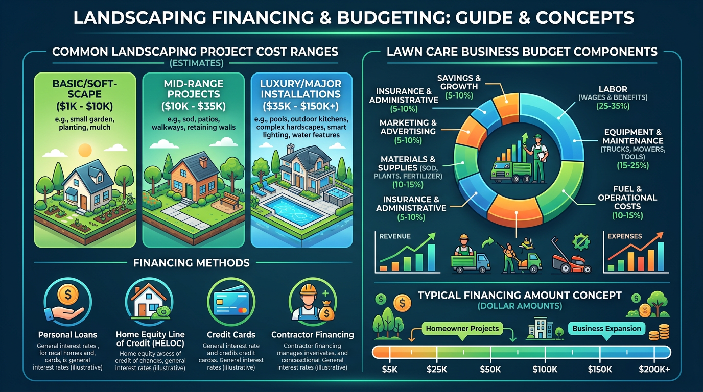 Landscaping financing amounts by use