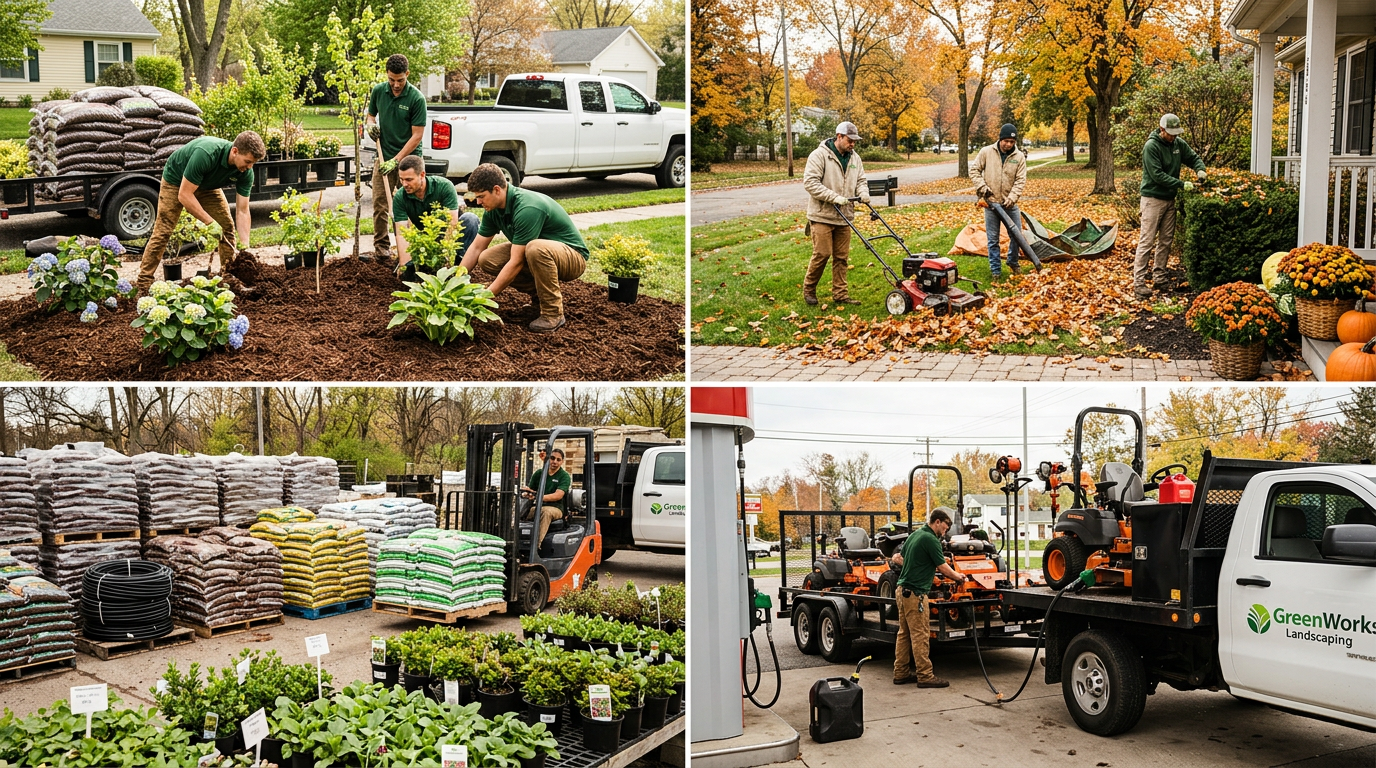 Working capital for landscaping fuel and materials
