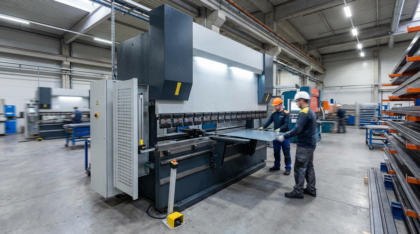 Industrial press brake for metal forming