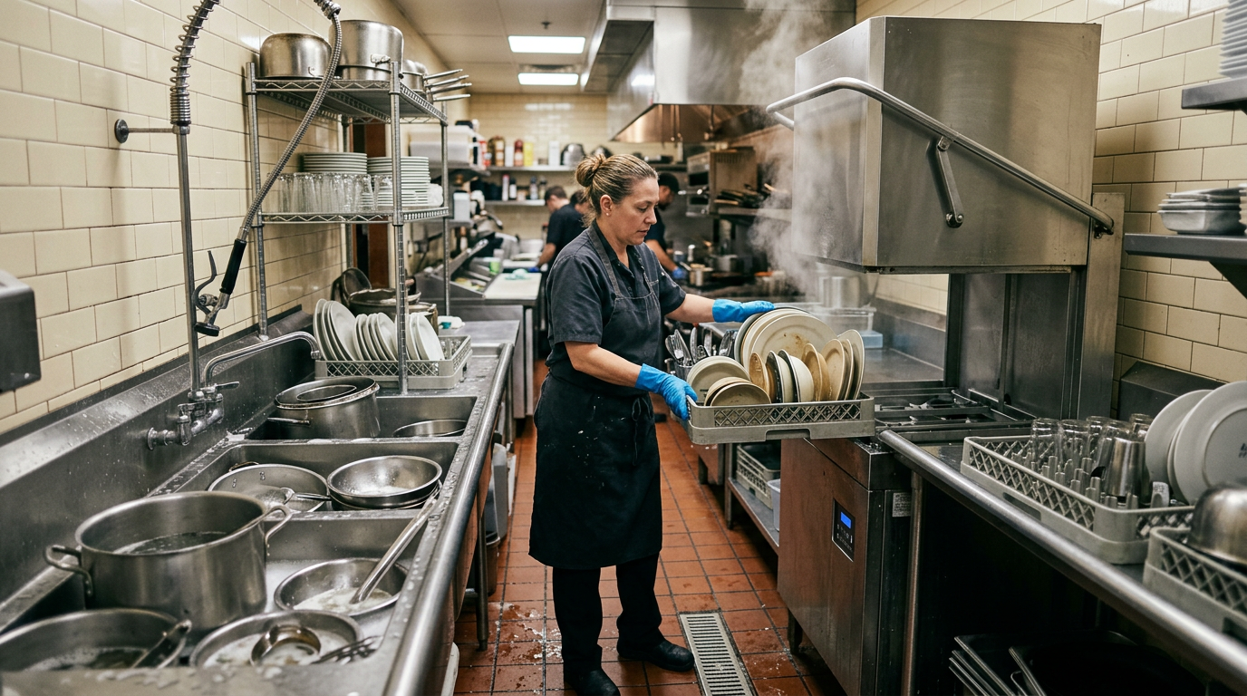 Commercial dishwasher and warewashing equipment