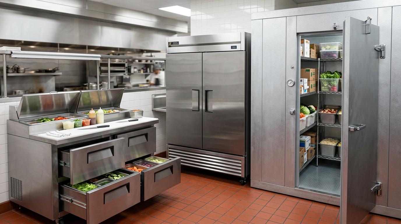 Walk-in cooler and reach-in refrigeration