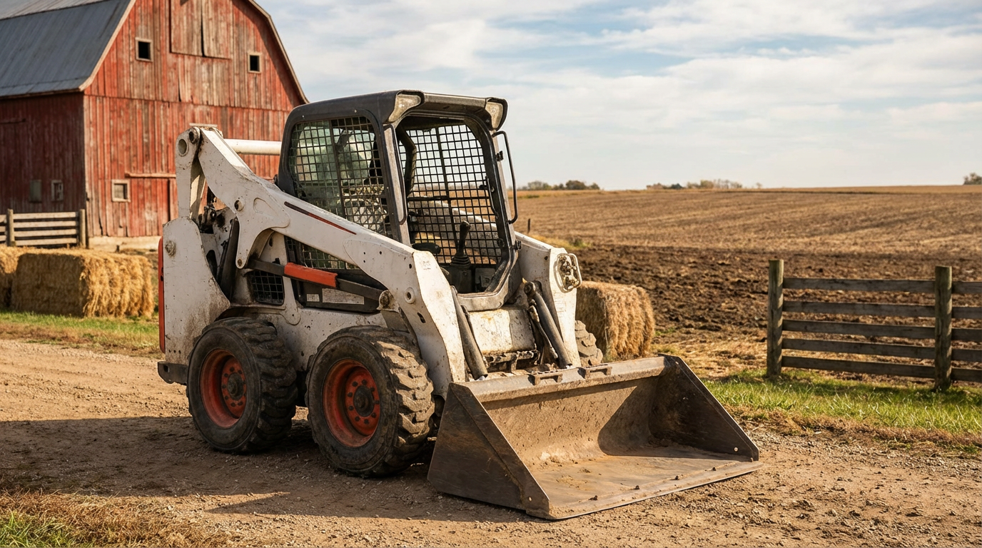 skid steer loader on farm